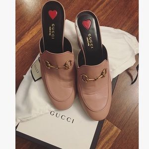 Gucci Princetown Mid Heel Mule